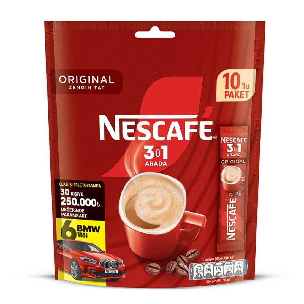 NESCAFE 3Ü1 ARADA ORJİNAL 10LU PAKET