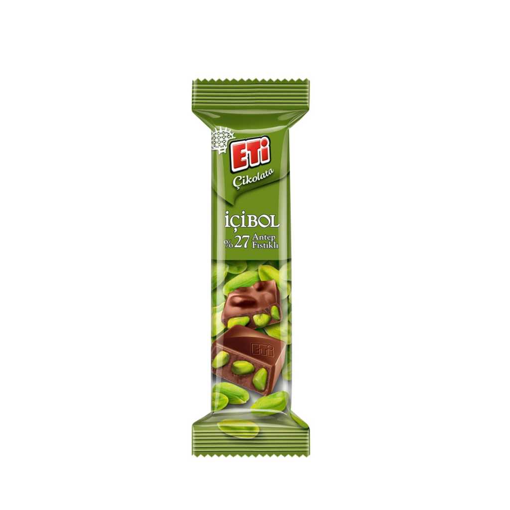 ETİ ÇİKOLATA İÇİBOL ANTEP FISTIKLI %27 30GR
