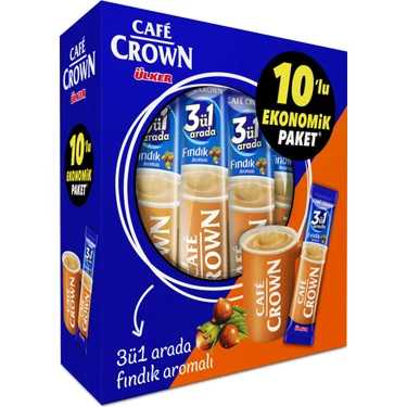 ÜLKER CAFE CROWN 3Ü1 FINDIK 10LU
