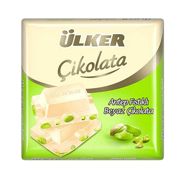 Ülker Kare Çikolata Beyaz Fıstıklı 65gr