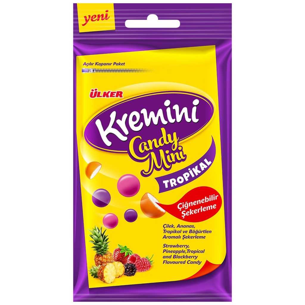 Kremini Candymini  Tropical Meyve Şekeri 30g