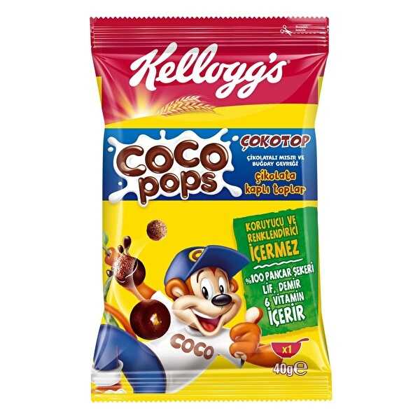 ÜLKER COCOPOPS ÇİKOLATA  KAPLI TOPLAR 40GR