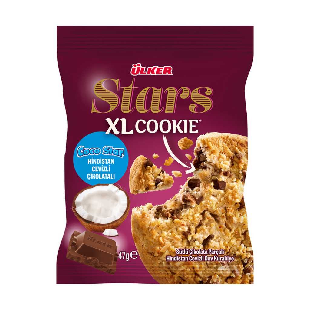 ÜLKER STARS XL COOKIE COCO STAR HİNDİSTAN CEVİZİ 47GR