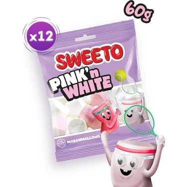 SWEETO PİNK in WHITE MARSHMALLOWS 60GR