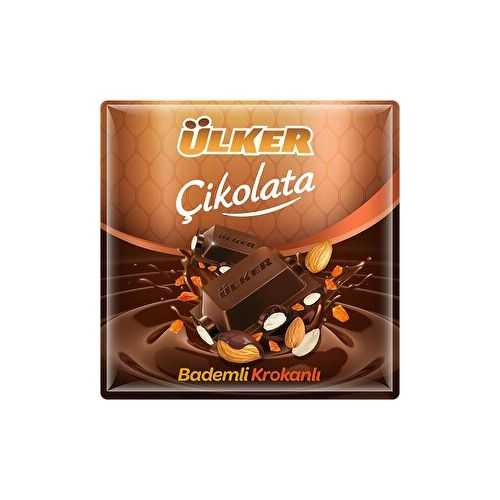 ÜLKER ÇİKOLATA  SÜT BAL BADEM KARE 60GR
