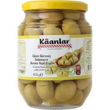 KAANLAR YEŞİL KIRMA ZEYTİN 400GR