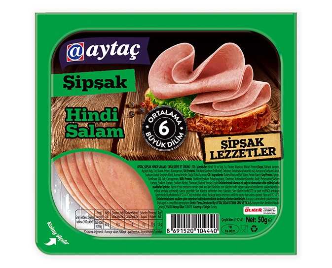 AYTAÇ ŞİPŞAK HİNDİ SALAM 8 DİLİM 50GR