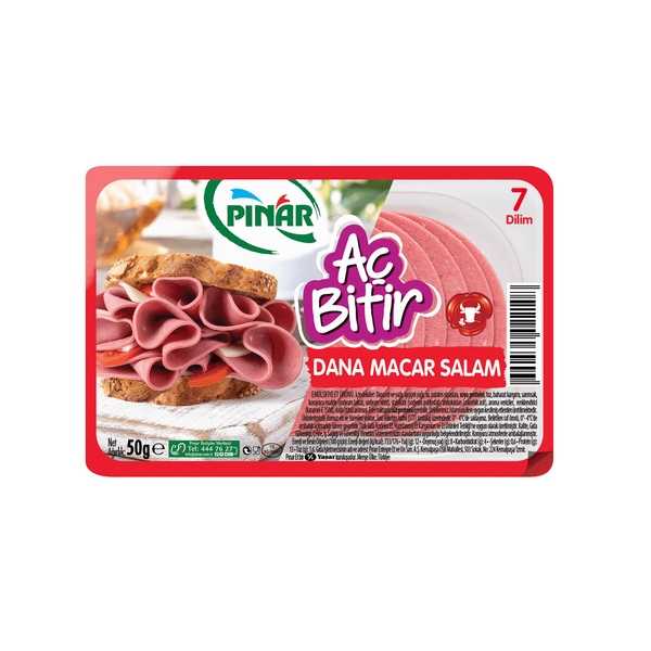 PINAR AÇ BİTİR SALAM DANA MAÇAR 50GR