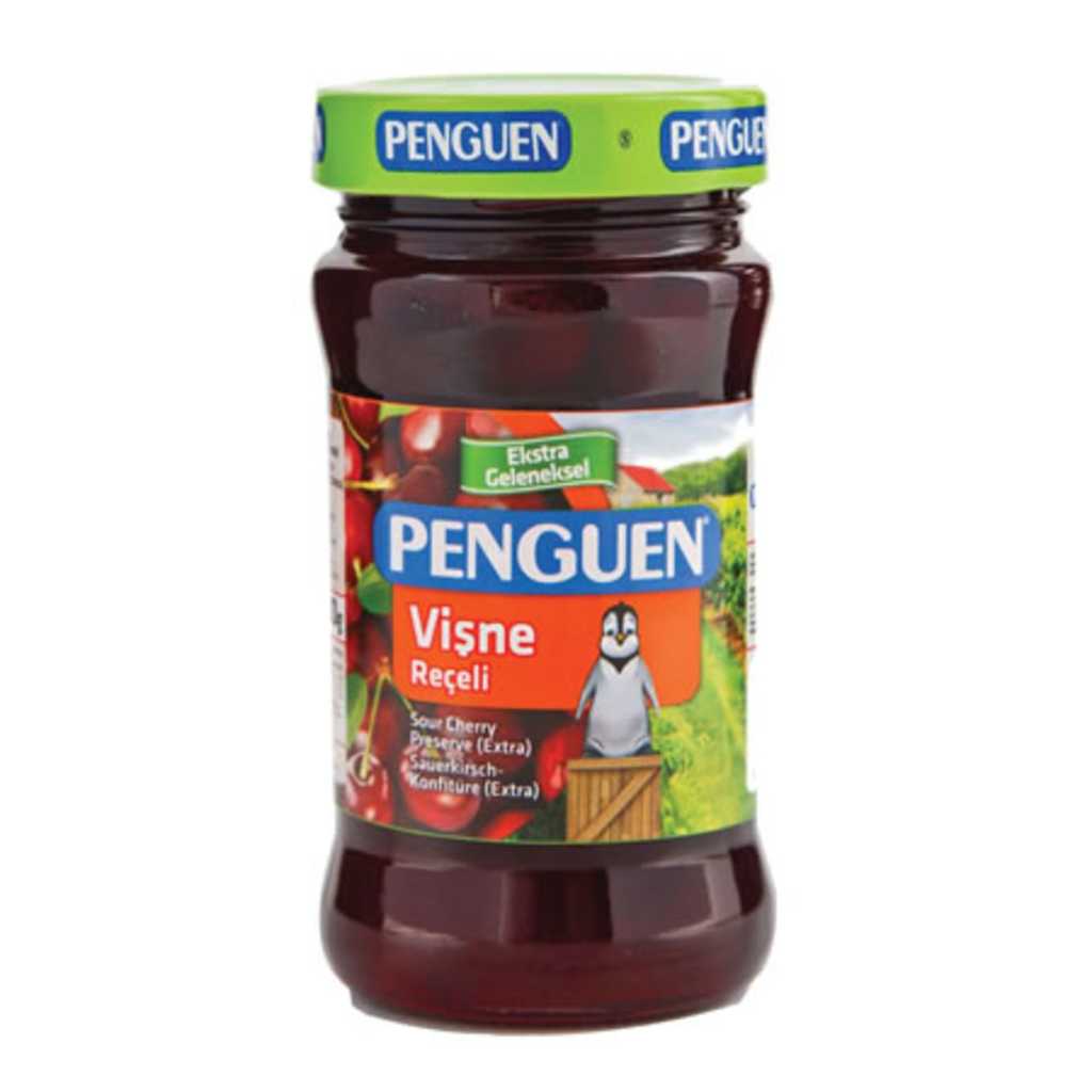 PENGUEN VİŞNE REÇELİ CAM 380GR