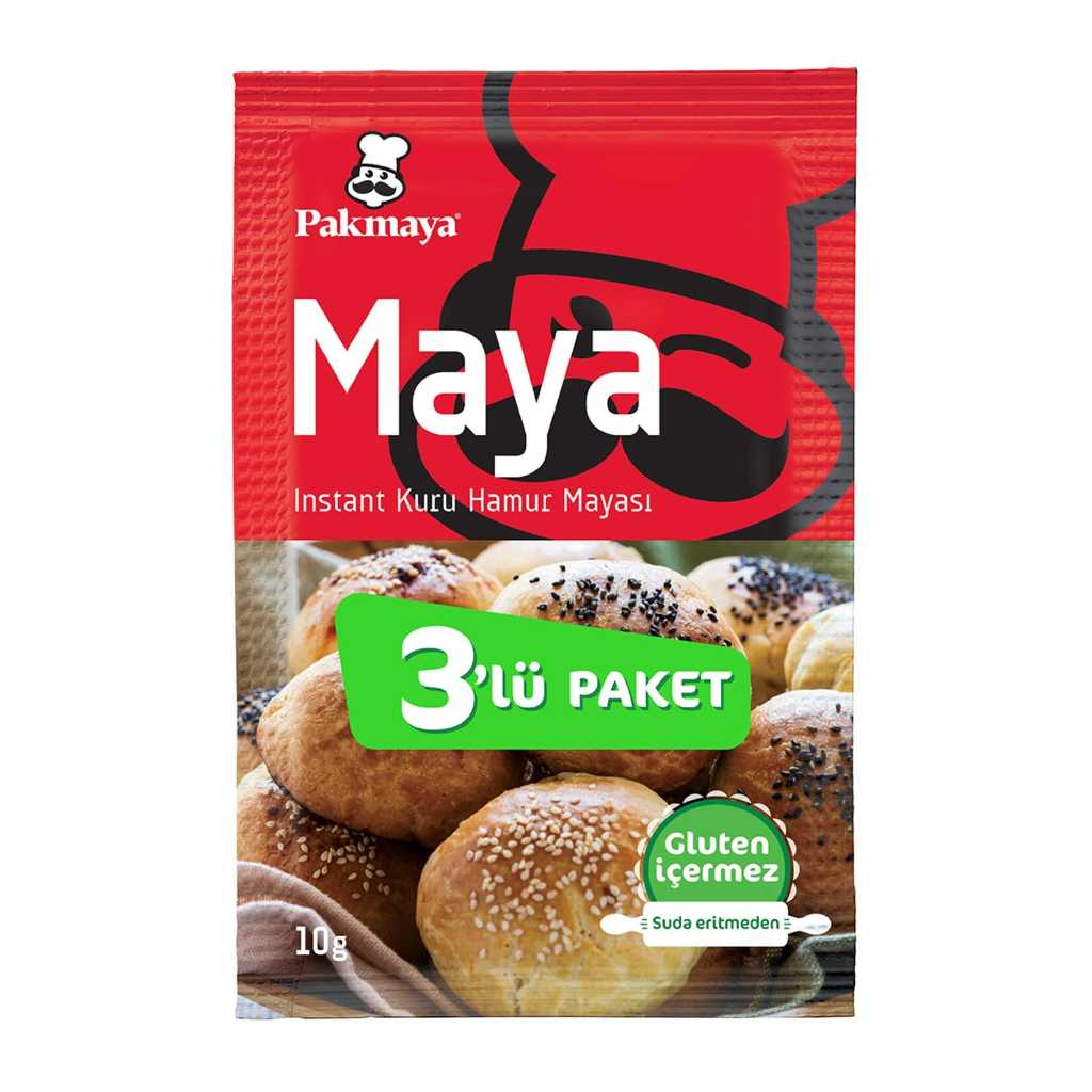 PAKMAYA INSTANT KURU HAMUR MAYASI 3LÜ PAKET