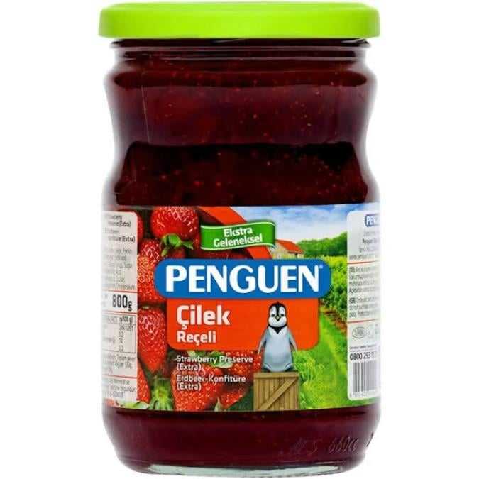 PENGUEN ÇİLEK RECELİ CAM CAM 800GR
