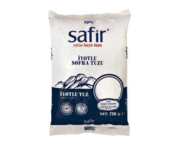 SAFİR İYOTLU SOFRA TUZU 750GR