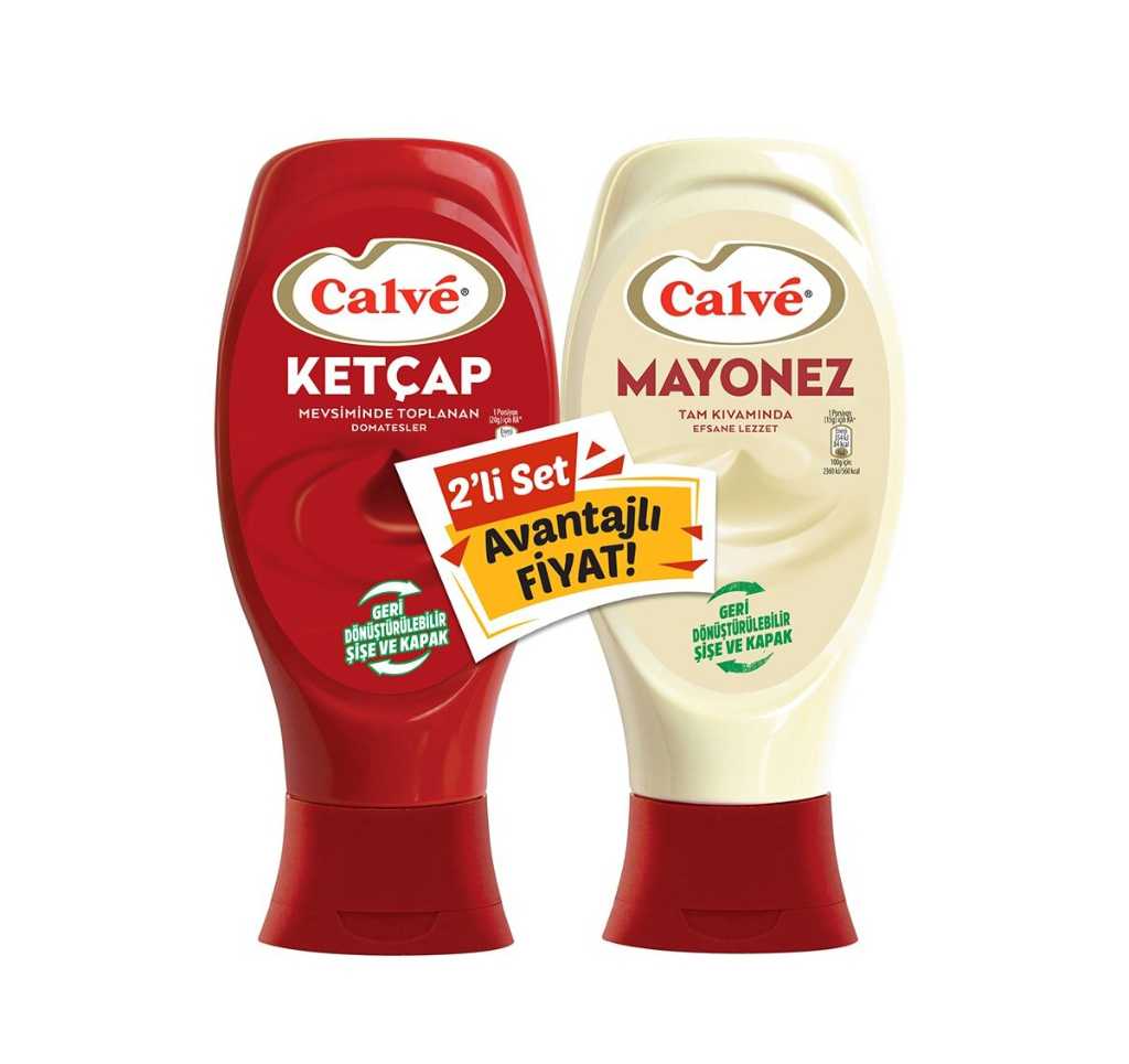 CALVE KETCAP MAYONEZ 2Lİ ORTA SET