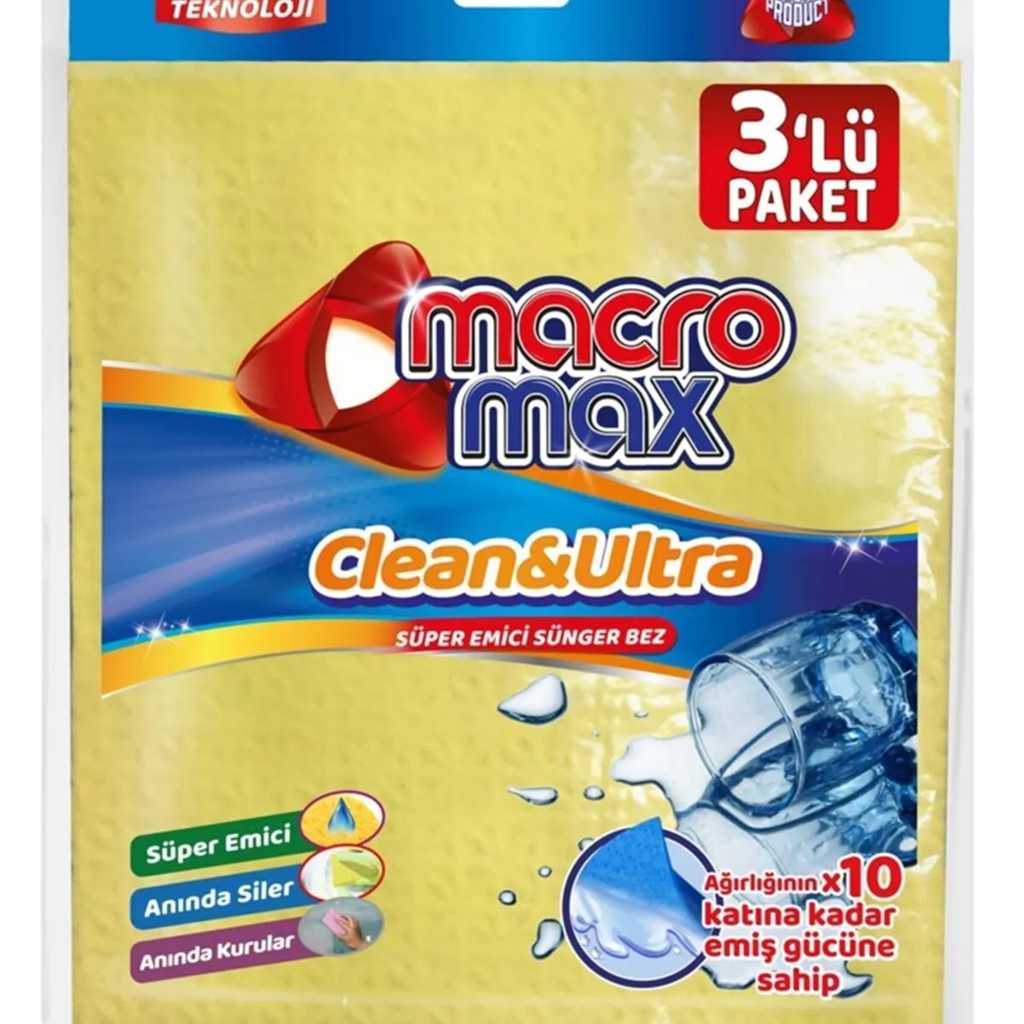 MACROMAX TEMİZLİK BEZİ 3 LÜ(%30MF)