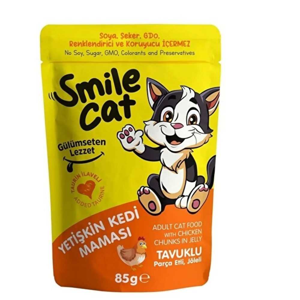 JUNGLE SMİLE CAT YETİŞKİN KEDİ MAMASI TAVUKLU 85GR