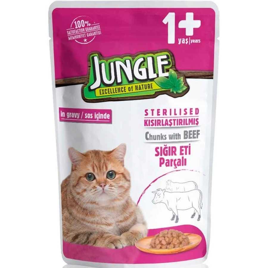 JUNGLE KISIR KEDİ DANA ETLİ KEDİ MAMASI 100GR
