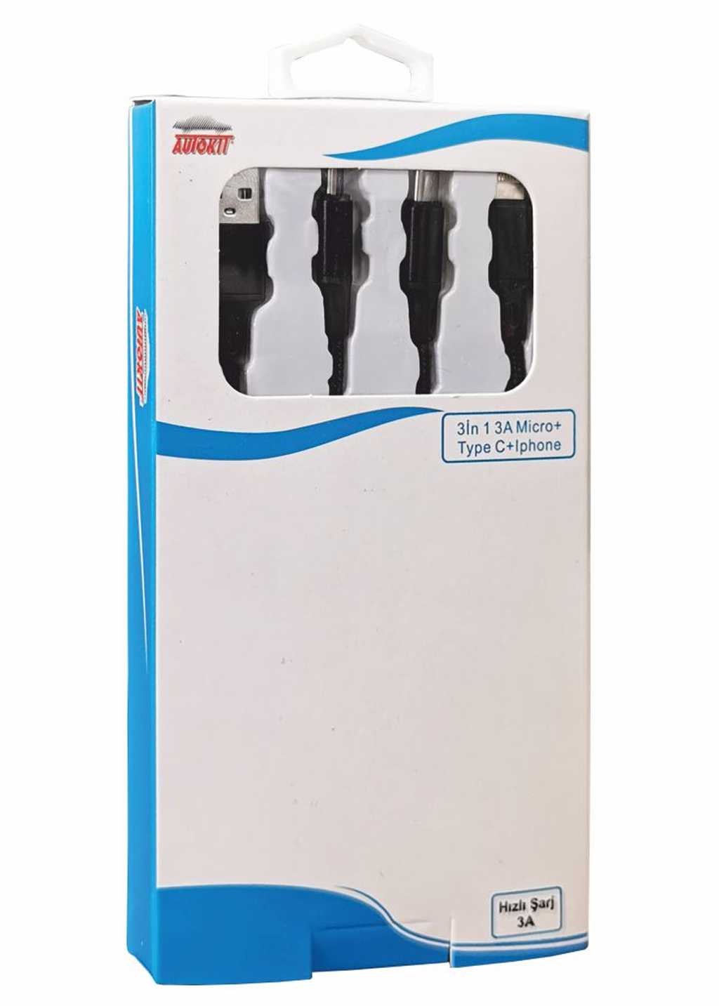 AUTOKİT 3İN 1 ŞARJ KABLOSU